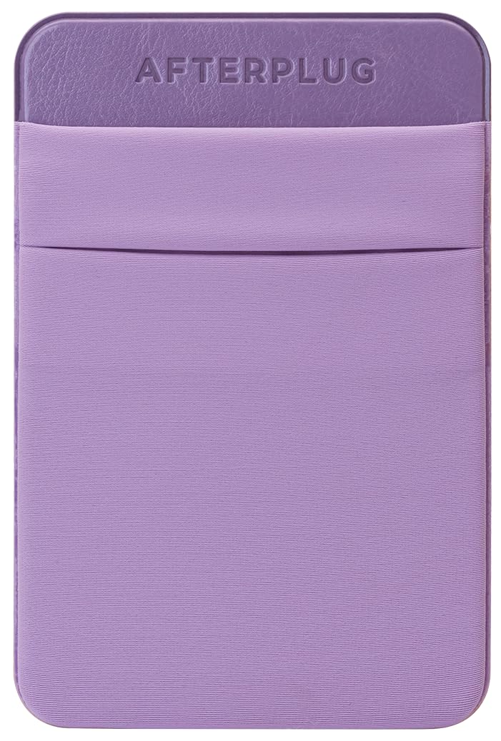 Afterplug 2 Pocket Adhesive Pouch For Laptop, Compatible With External Ssd, Apple Magic Mouse, Usb Cable And More   Lilac Purple