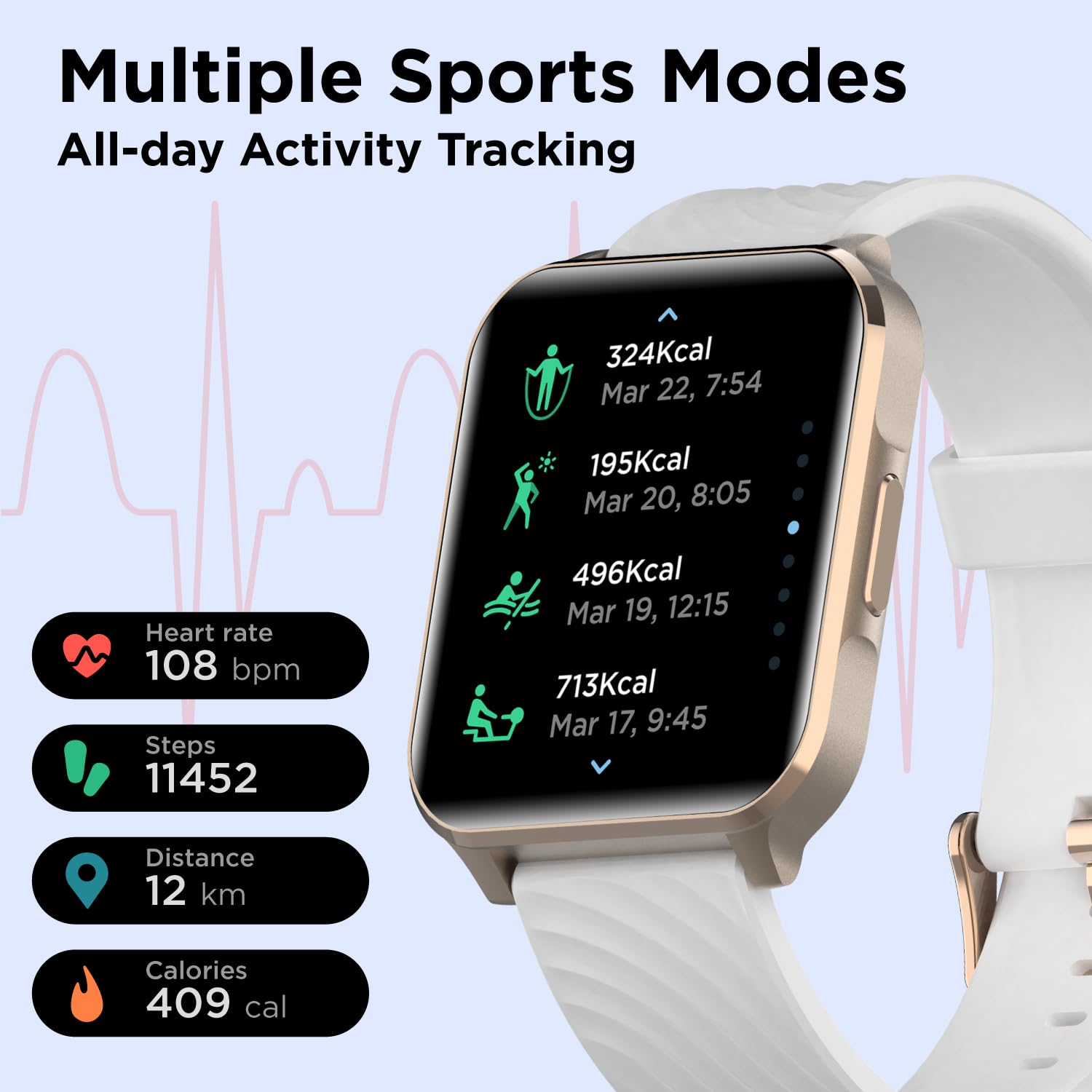 Motorola Moto Watch 70 - Health And Fitness Smartwatch For Every Day Wear, Advanced Health Features, Up To 10 Days Battery Life