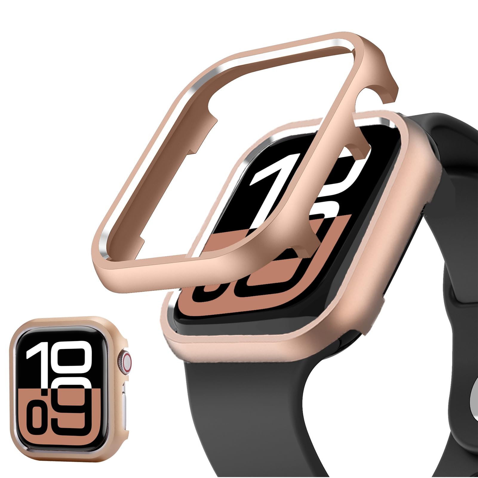 NINKI for Apple Watch Series 11 42mm 2025 & Series 10 Case 42mm 2024, Metal Alumium Slim Hard iWatch 10 Cover for Apple Watch 11