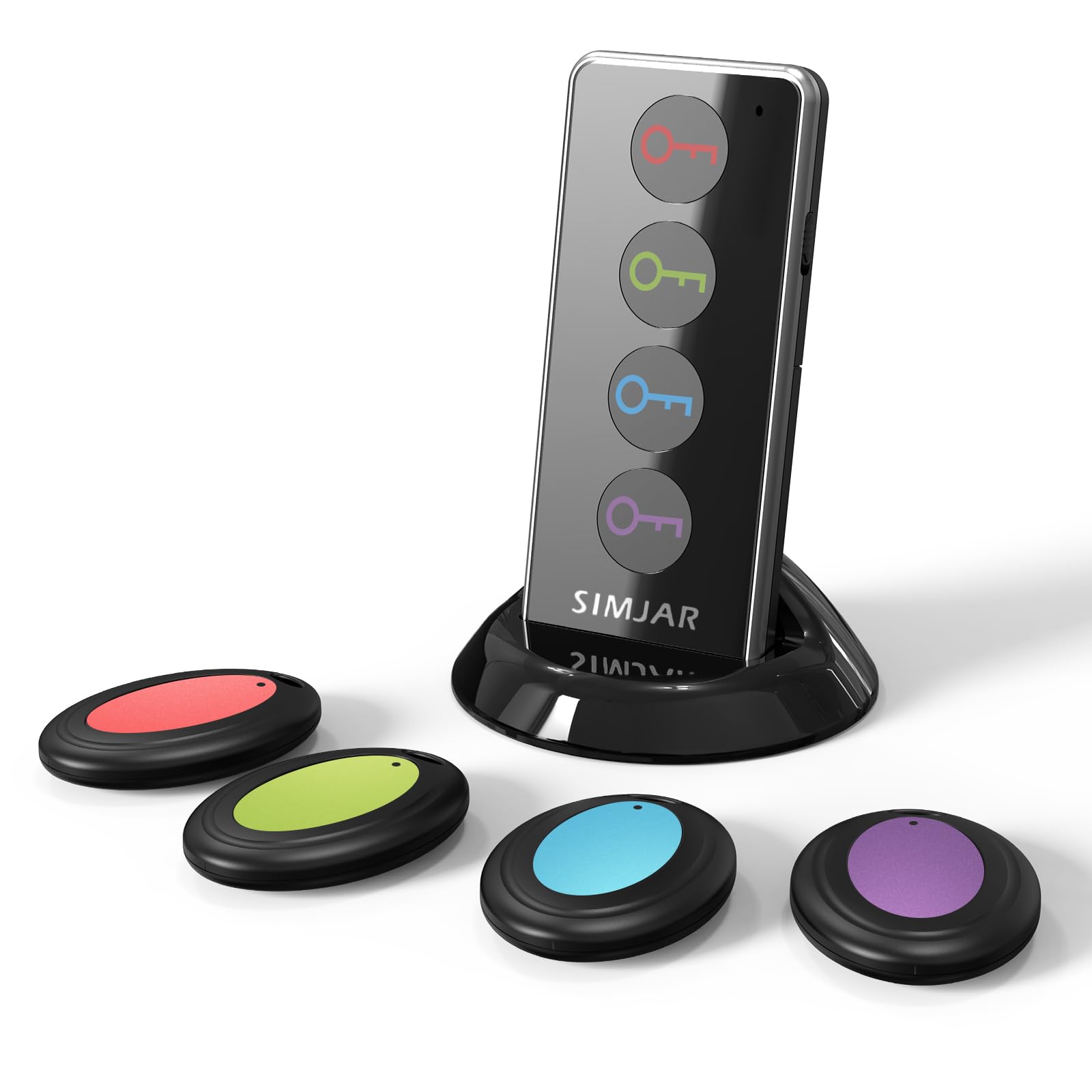 Key Finder With Up To 131Ft Working Range In Open Space, Simjar Wireless Remote Control Rf Key Finder Locator For Keys Wallet Phone Glasses Luggage Pet Tracker