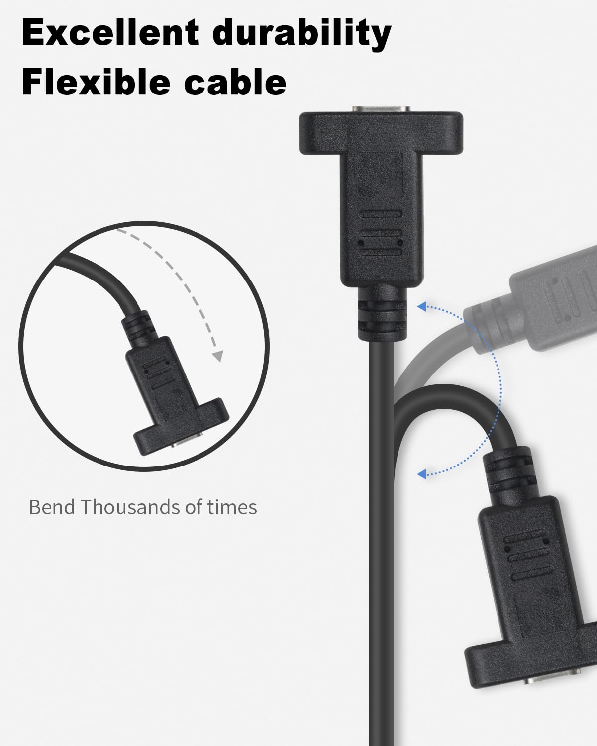 Poyiccot Usb C Male To Female Extension Cable 1Feet/30Cm, Right& Left Angled 90 Degree Usb 3.1 Type C Extender Charging & Sync C