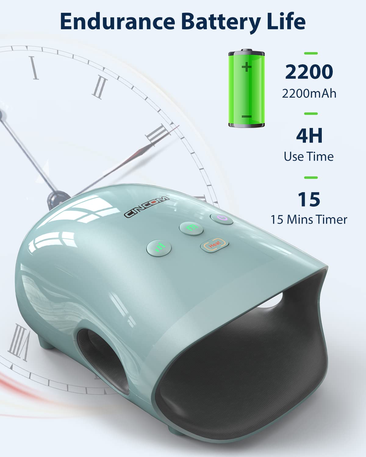 Cincom Hand Massager   Cordless Hand Massager With Heat And Compression For Arthritis And Carpal Tunnel(Fsa Or Hsa Eligible) (Bl