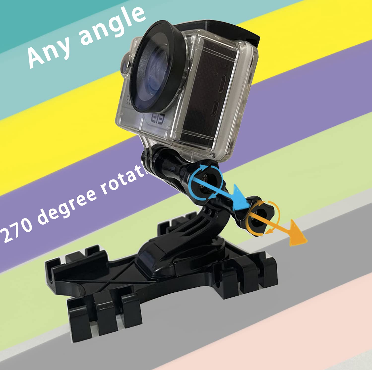 Lekullna Fence Mount Fence Mount Compatible With, Iphone Mevo Start And Other Action Cameras For Softball, Tennis, Baseball, Foo