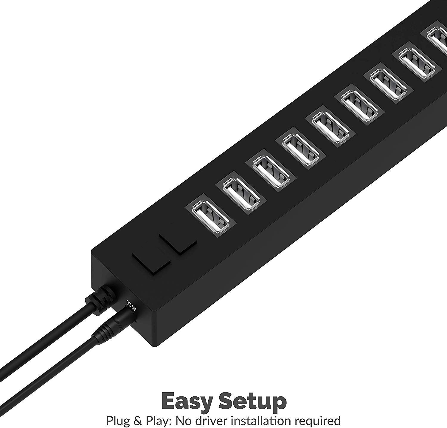 Sabrent 13 Port High Speed Usb 2.0 Hub With Power Adapter And 2 Control Switches (Hb-U14P)
