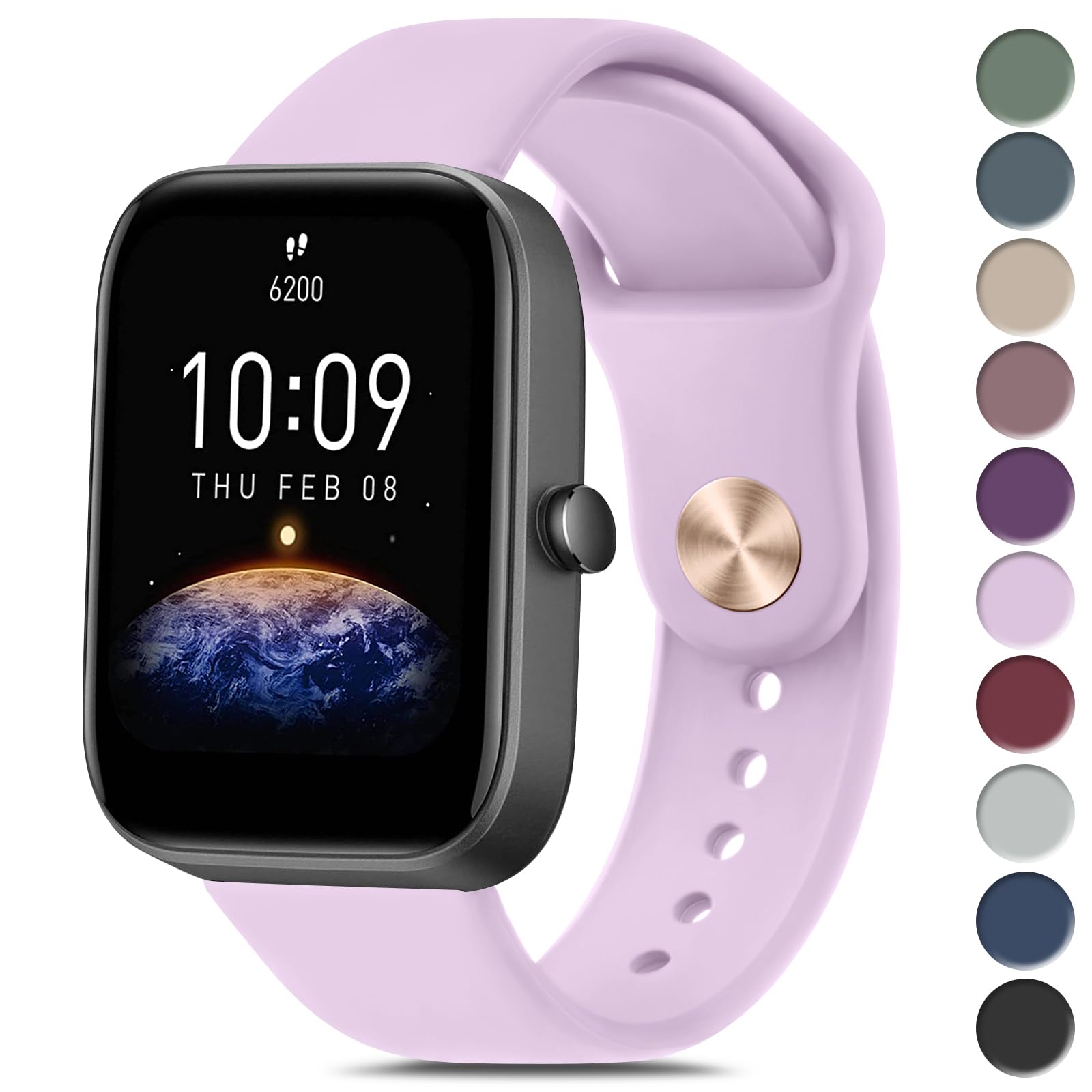 Vanjua Silicone Bands For Amazfit Gtr Mini Band, Amazfit Gts 4 / Gts 4 Mini / Gts 3 / Gts 2 / Gts 2E / Gts 2 Mini / Gts, 20Mm Qu