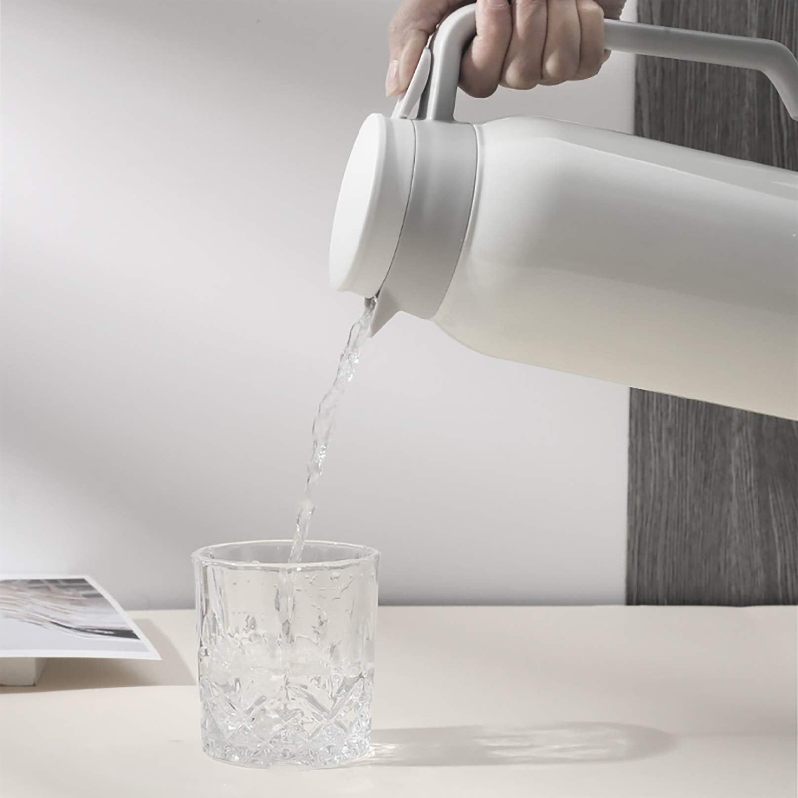 51Oz Stainless Steel Thermal Coffee Carafe, Large Capacity Double Walled Vacuum, 12 Hour Heat Retention, 1.5L Tea, Water, And Co