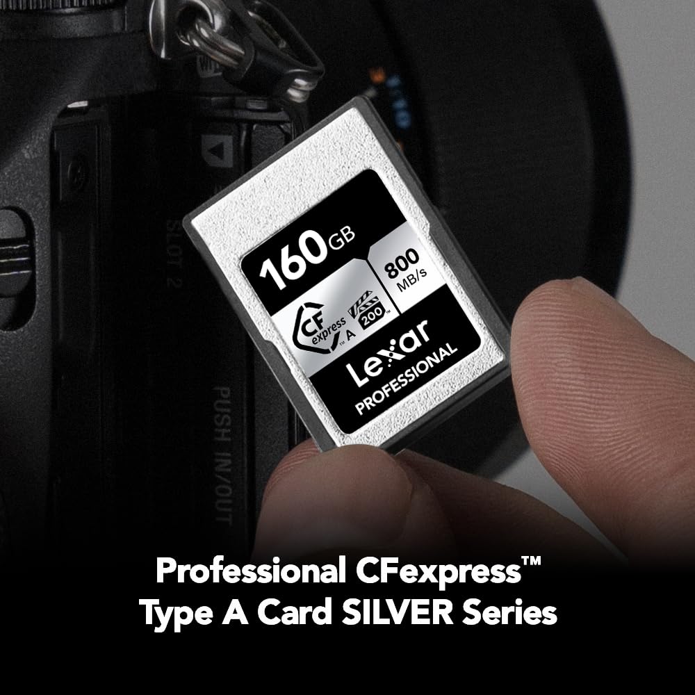 Lexar 160Gb Professional Cfexpress Type A Silver Series Memory Card, Compatible With Sony Cameras W/ Type A Card Slot, Up To 800