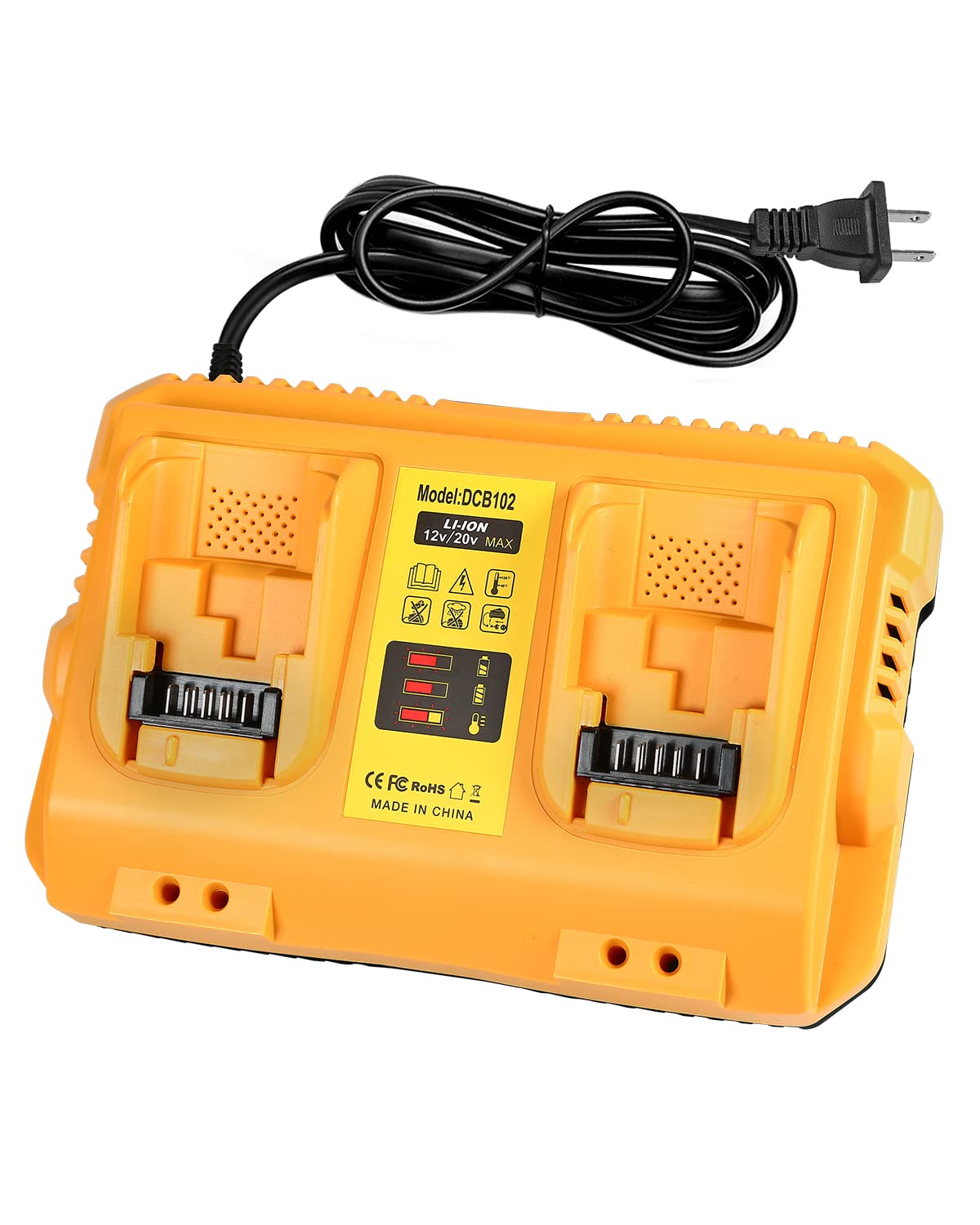 Dcb102 Replacement For Dewalt Battery Charger Station Compatible With Dewalt 12V/20V Battery Charger Work With Dewalt 20V Batter