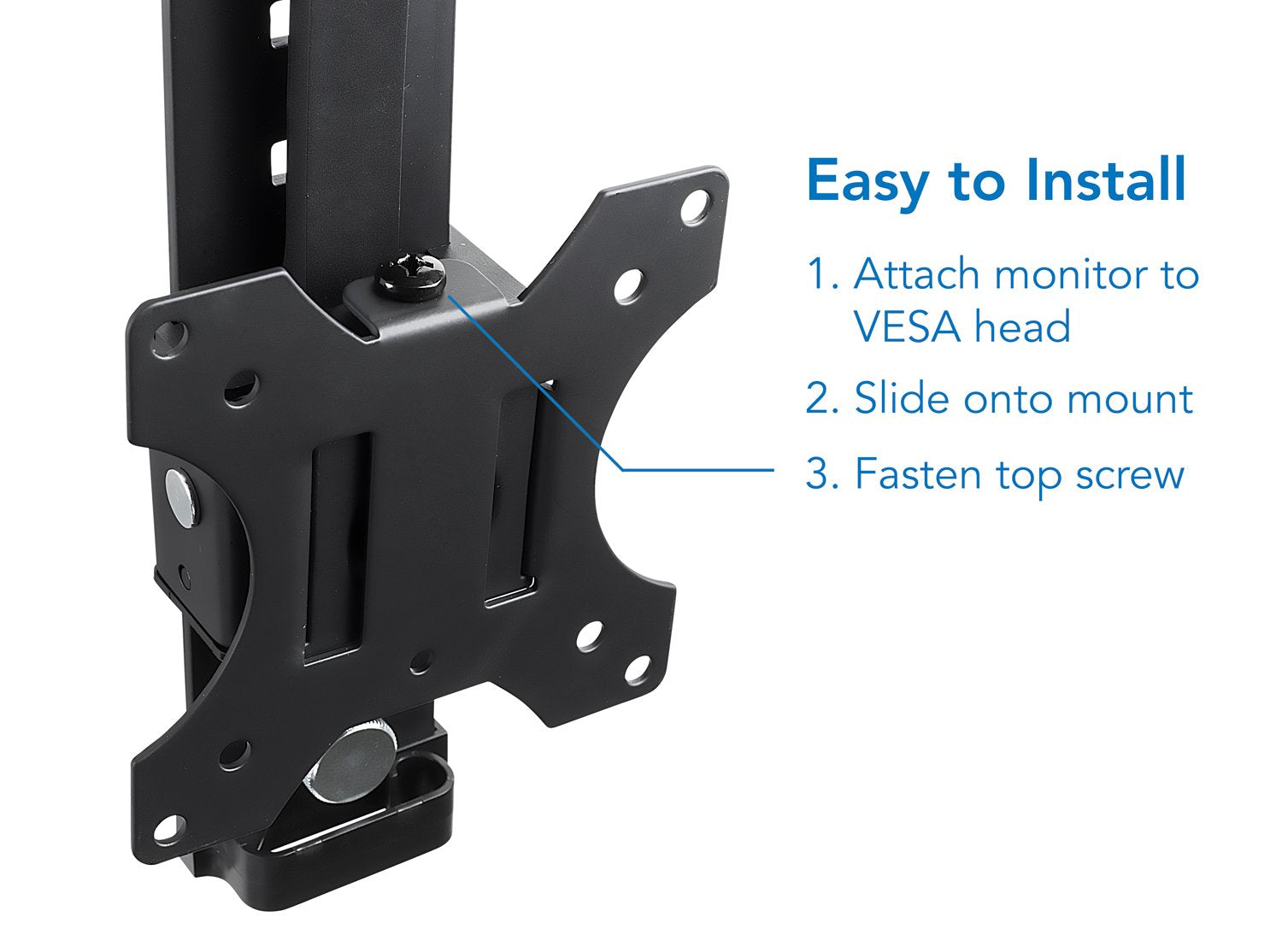 Mount It! Cubicle Monitor Mount Hanger Attachment, Hanging Height Adjustable VESA Bracket for a 17' to 32' Screen, Adjustable Hook Supports up to 17.6 lbs, Black (MI 785)