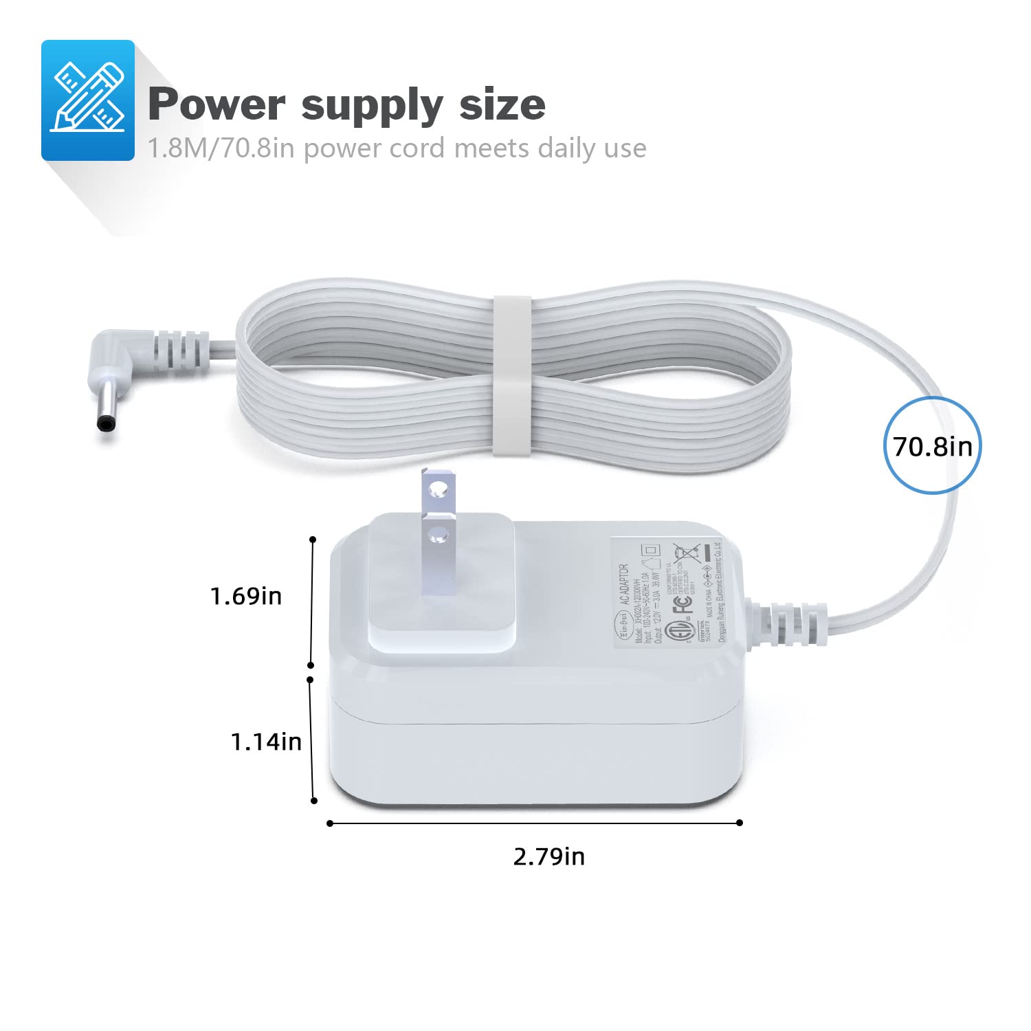 12V Laptop Charger For Gateway, 12V 2A 3A Power Wall Charger Gateway Gwtc116 Gwtn156 Saw30 120 2000U Gwtn116 Gwnc21524 Gwtn133 Gwtn141 N11Sp3 Series Charger Power Supply