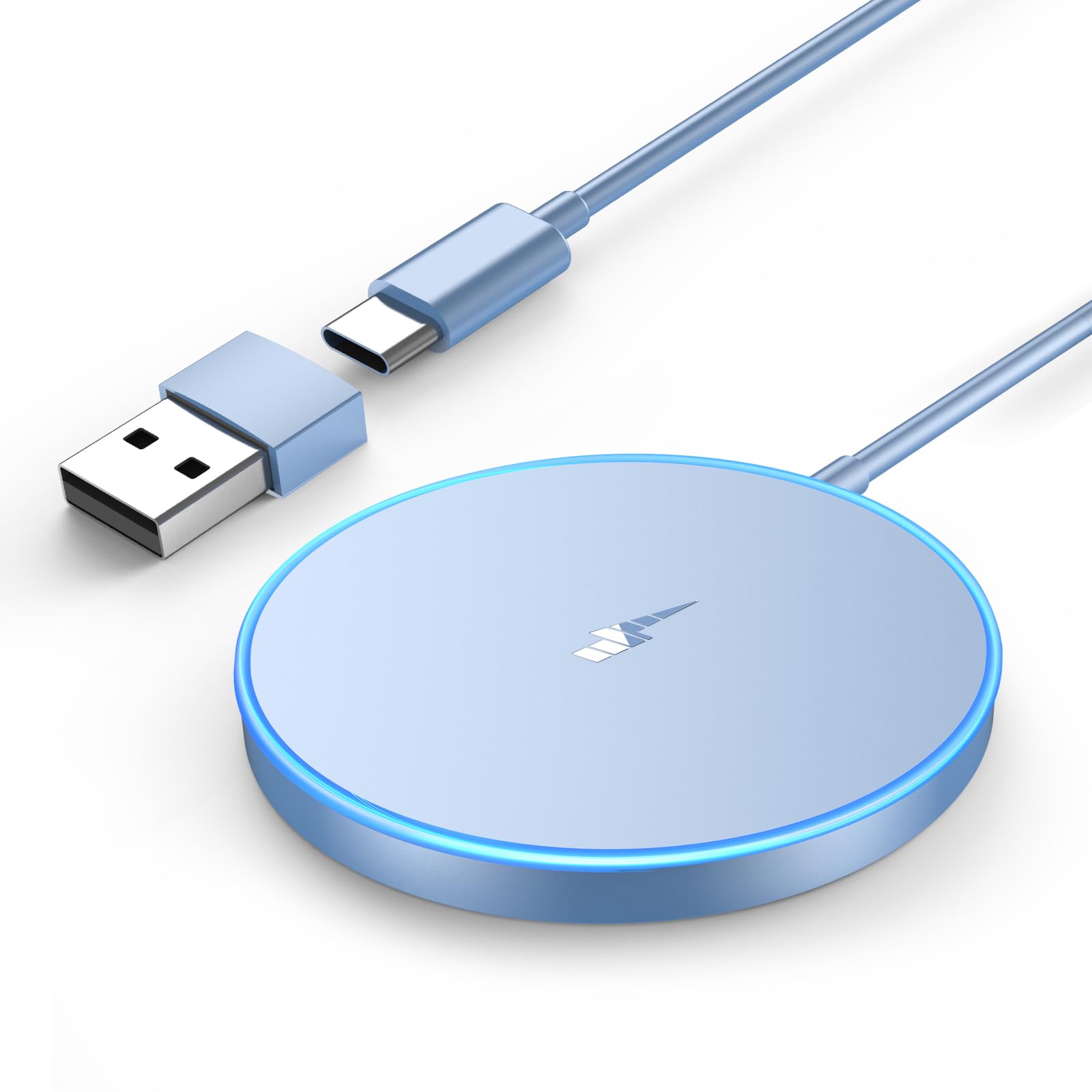 Magnetic Wireless Charger Fast Apple Mag-Safe Charger for iPhone 15 Pro Max/15 Pro/15/15 Plus/14/13/12 Series AirPods 3/2/Pro/Pr
