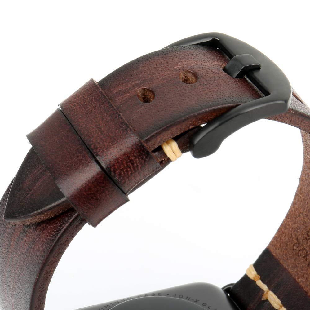 Rezero Compatible With Apple Watch Straps 49Mm 45Mm 44Mm 42Mm 41Mm 38Mm 40Mm, Genuine Leather Wristband Replacment For Iwatch Se