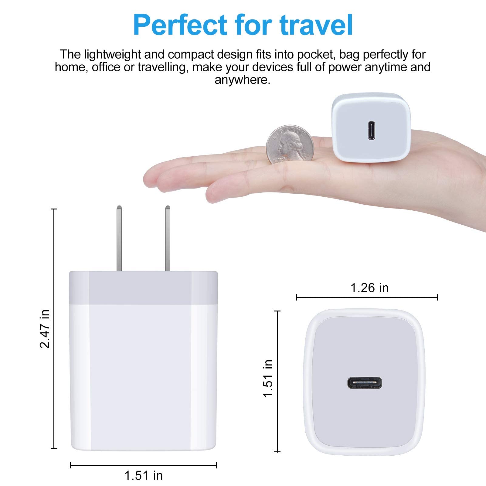 Usb C Box Fast Wall Charger For Samsung Galaxy A14 5G/S23 Fe/S22 Ultra/S21 Fe 5G/A13/A54/A03S/S21/A53/A23/Z Fold 5 4/S20Fe/A12,P