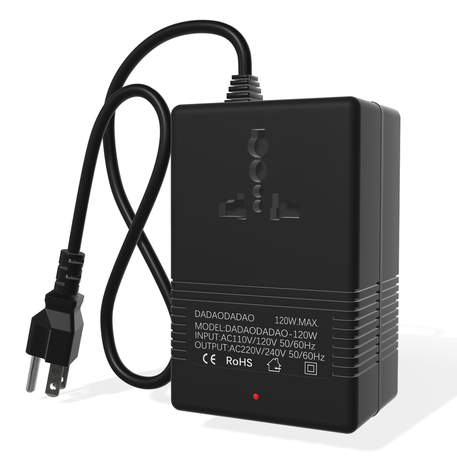 120Watts, Voltage Converter 110v to 220v, 110 to 220 Voltage Converter, Transformador de 110 a 220, Step up Transformer 110v to 