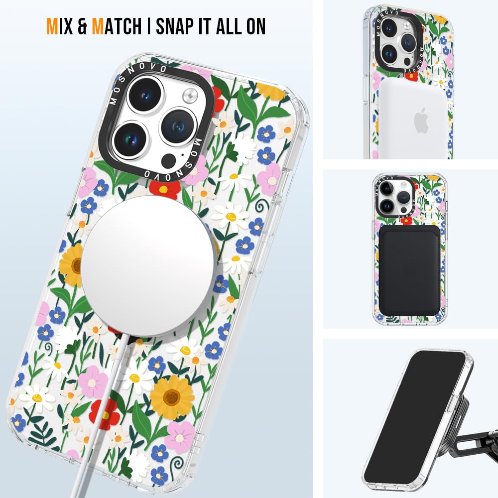 Mosnovo Case For Iphone 14 Pro Max, [Compatible With Magsafe] [Buffertech 6.6Ft Military-Grade Drop Protection] [Anti Peel Off T