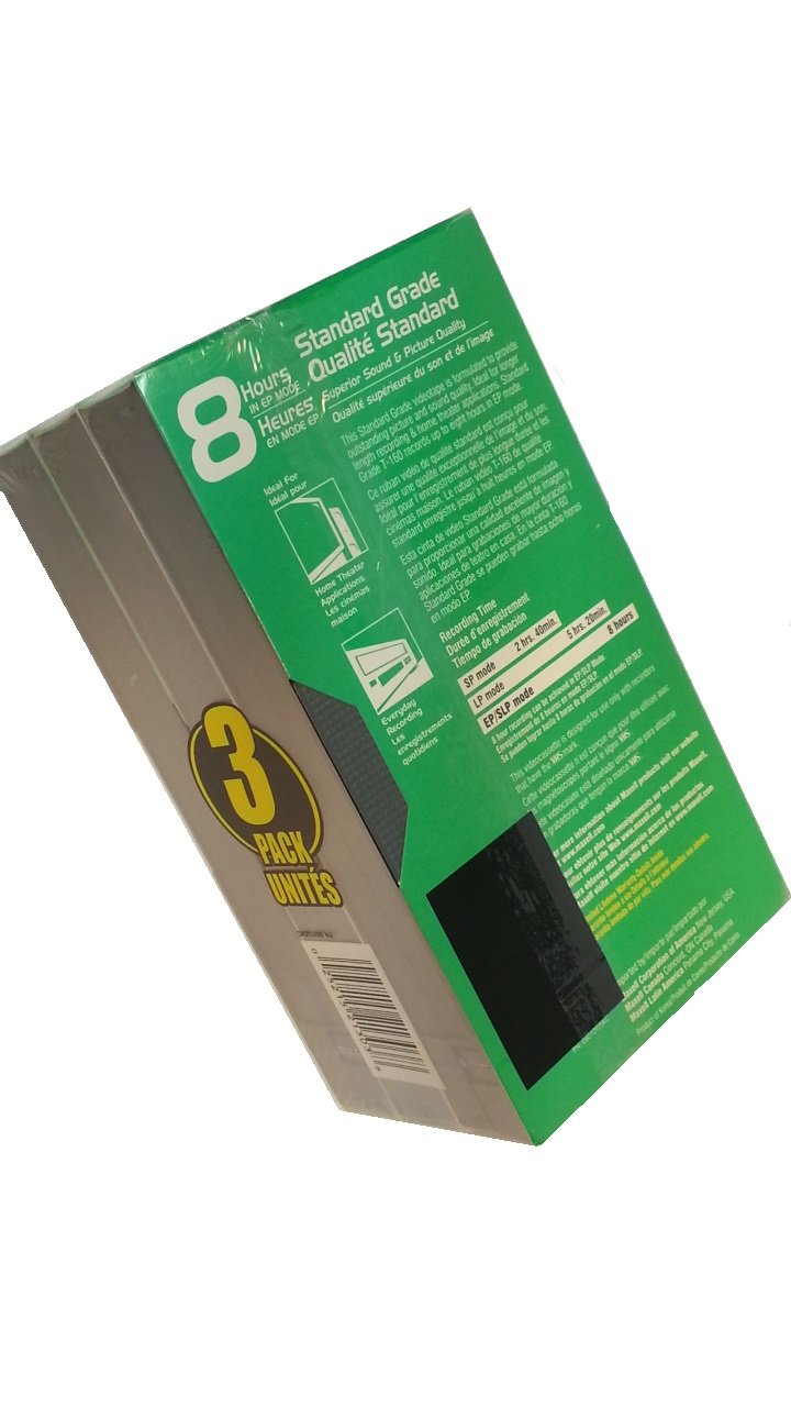 Maxell 213030 Vhs T160 Standard Grade   3 Pack