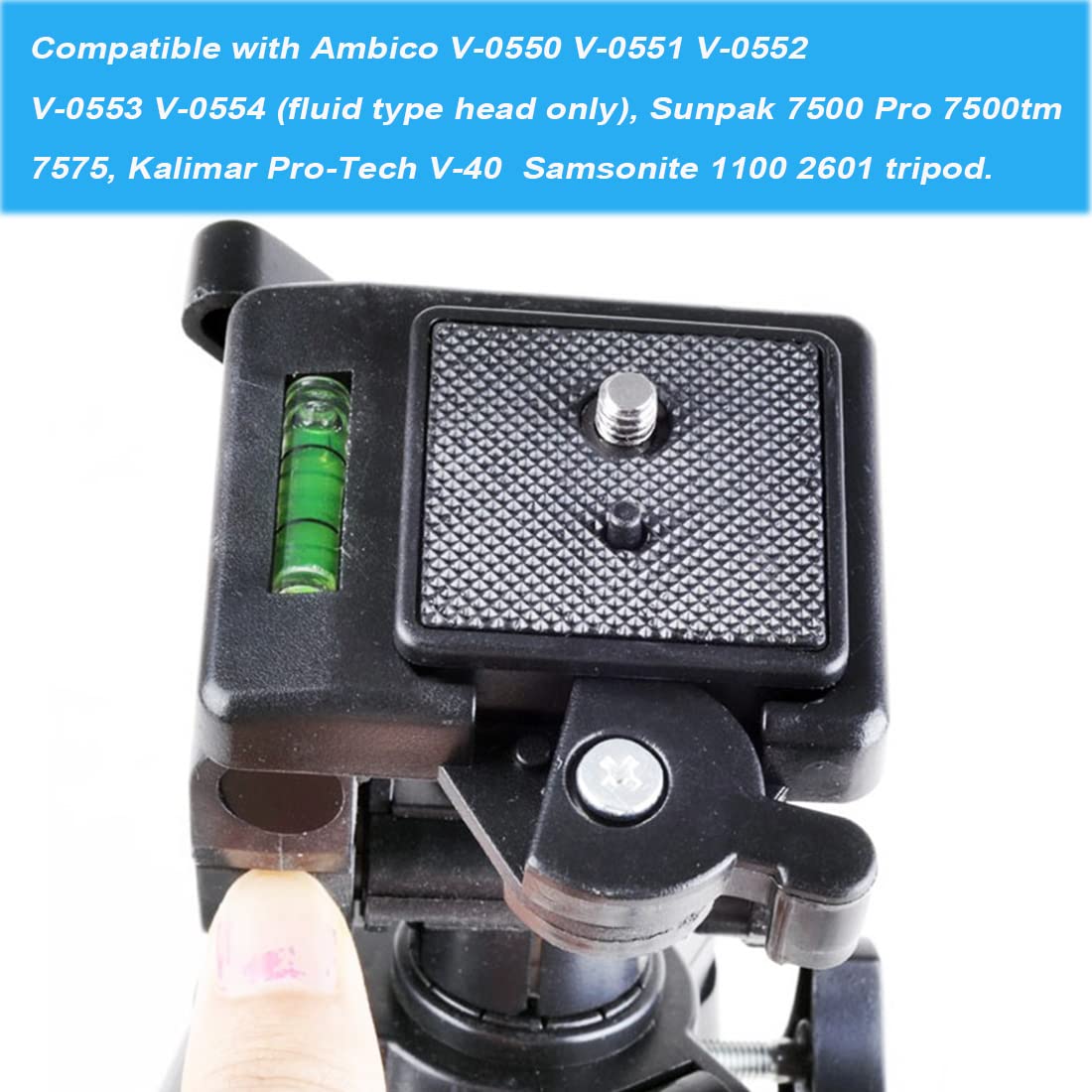 2 Pack 41Mm Tripod Quick Release Plate Camera Mounting Adapter, Qr Plate Camera Tripod Ball Head Parts Replacement Compatible Wi