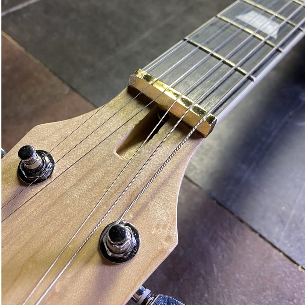 Brass Nut 5 String Slotted Electric Bass Guitar Nut 45Mm X 6Mm