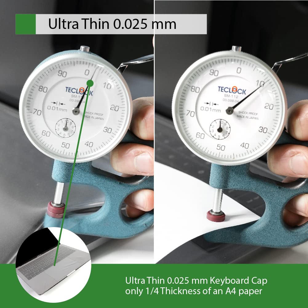 Green Onions Supply Keyboard Cap For Apple Macbook Pro 16'' 2021 2023   5X Thinner, Ultra Thin, Waterproof, Dust Proof, Easy Cle