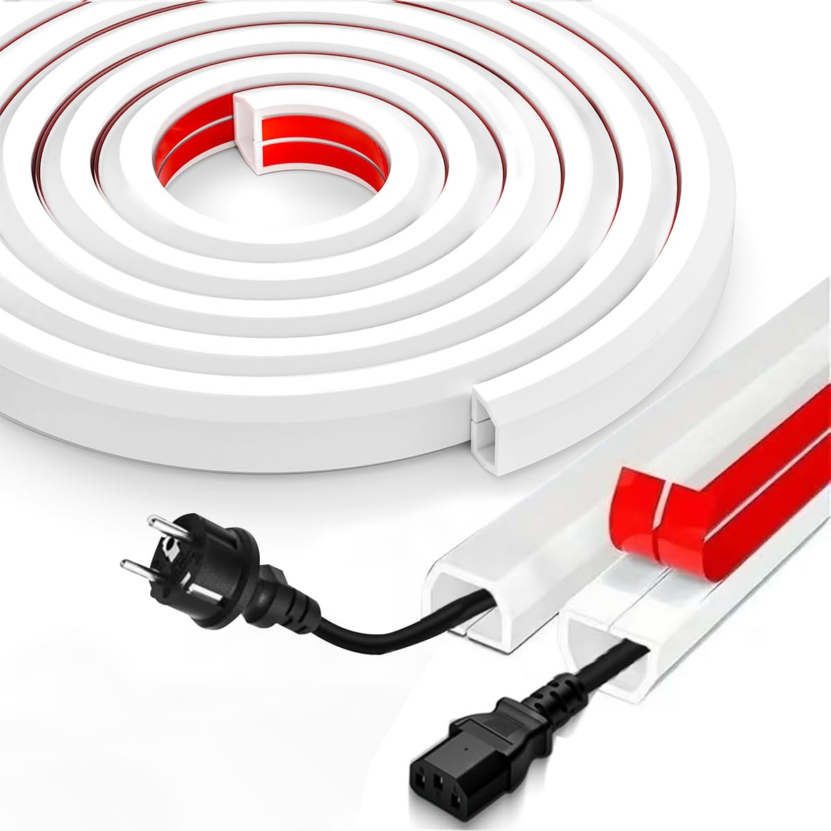 Serplex 6.6Ft Floor Cable Hider Pvc Wire Hider Self Adhesive Cord Cover