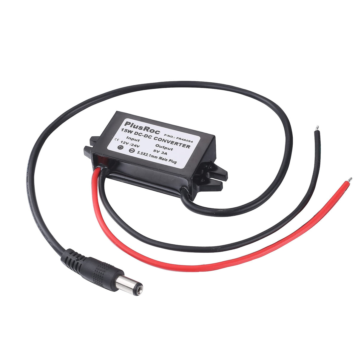 Plusroc Waterproof 12V/24V To 5V Converter Dc Dc Step Down Module Power Adapter For Cctv Security Camera, Led Strip Light, Dvr (