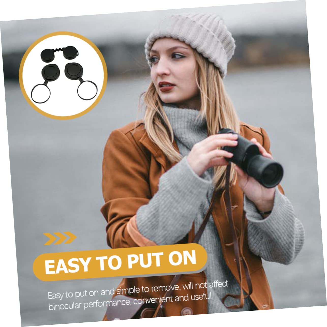 Parliky 1Set Binocular Objective Lens Caps Rubber For Lens Caps Compatible With Binoculars For Optics And Scope Use