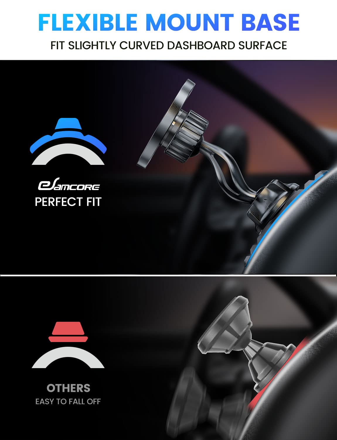 Esamcore Magnetic Phone Holder For Car, Iphone Magsafe Car Mount Strong Phone Magnet For Car Dashboard Cell Phone Holders For Yo