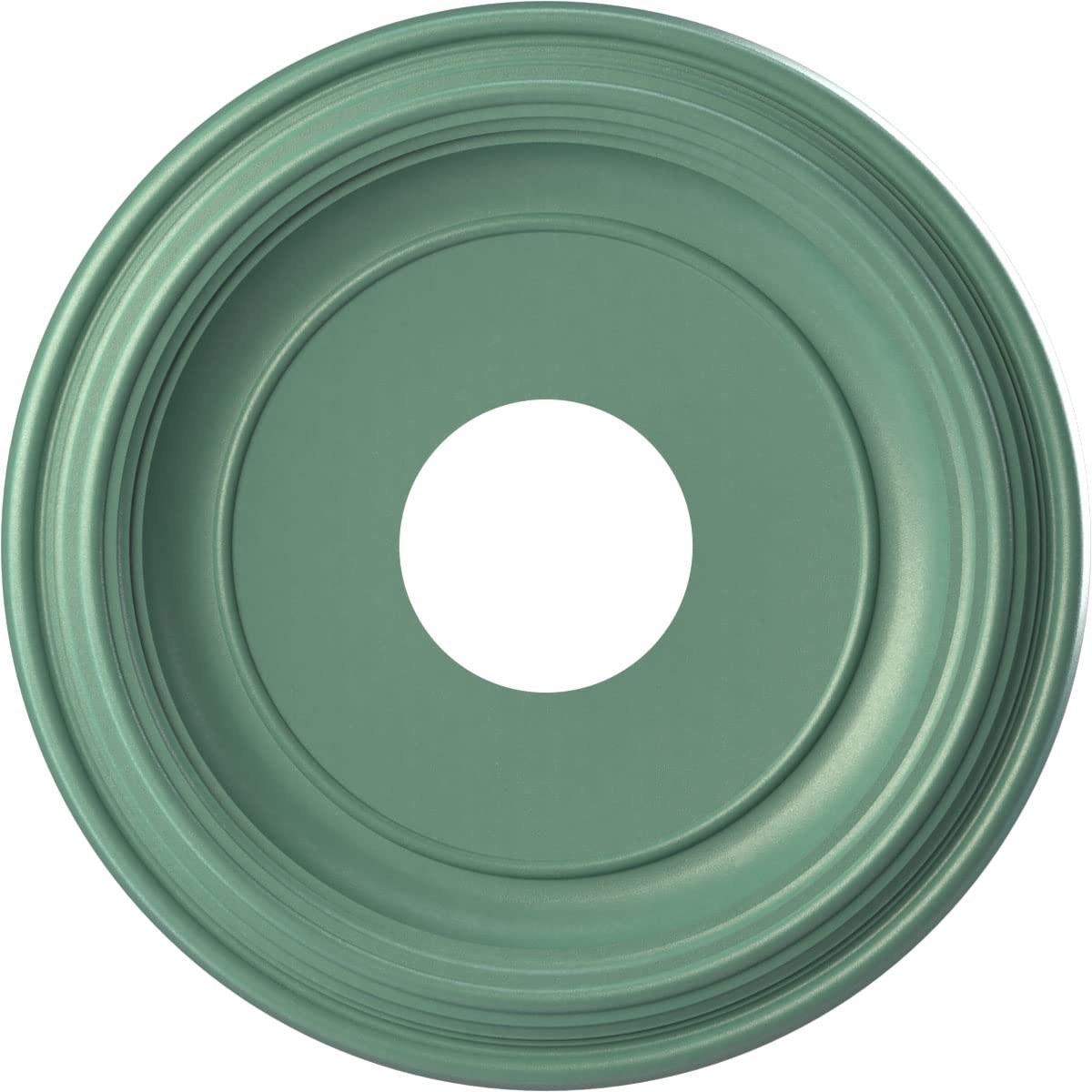 Ekena Millwork 13OD x 3 1/2ID x 1 1/4P Traditional Thermoformed PVC Ceiling Medallion (Fits Canopies up to 7 1/2), Universal Pea