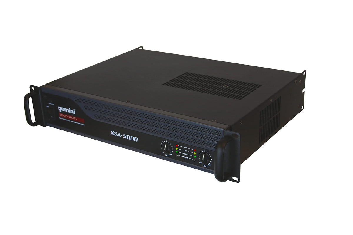 Gemini Sound Xga 5000 Class Ab 2X 550W Professional Grade Dj Amplifier   Power Amplifiers For Live Sound, Rack Mount Design, Per