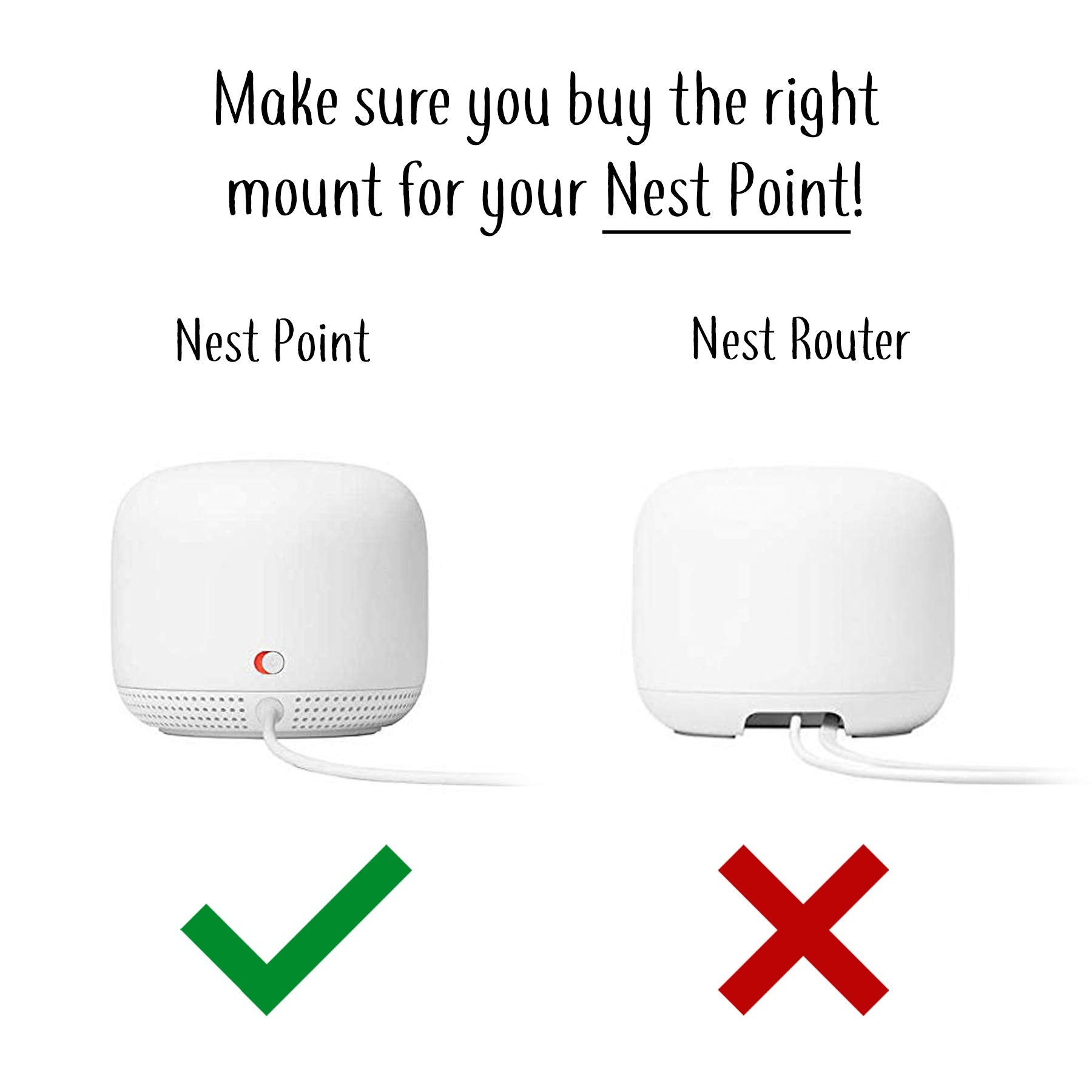 Nest Wifi Point Genie: The Simplest Lowest Profile Outlet Holder Mount For Google Nest Wifi Point | Reinforced Support | Great S