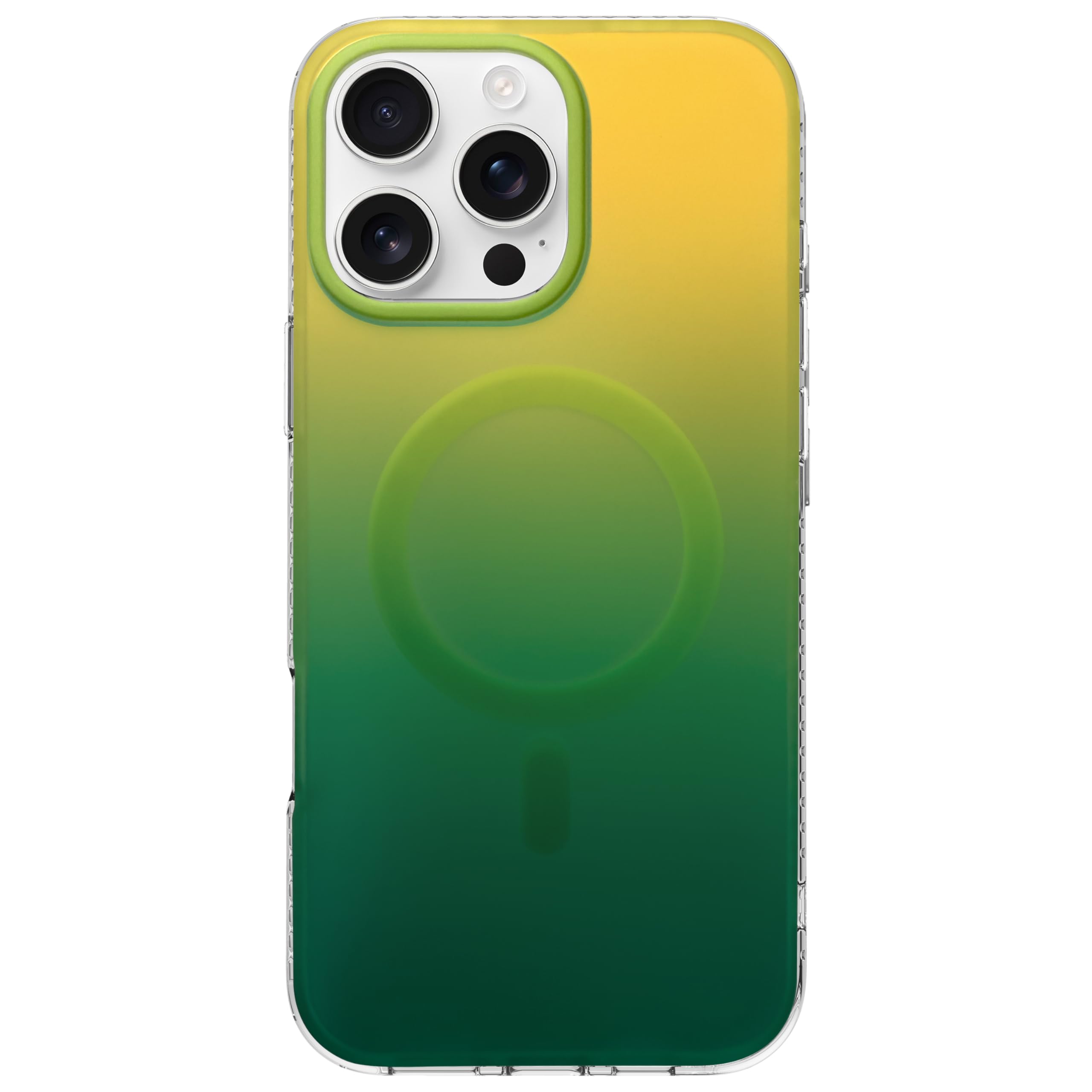 Katti Case Gradient Case for The iPhone 16 Pro - Green and Yellow Multi-Color Ombre Design, Impact-Resistant and with Magnets