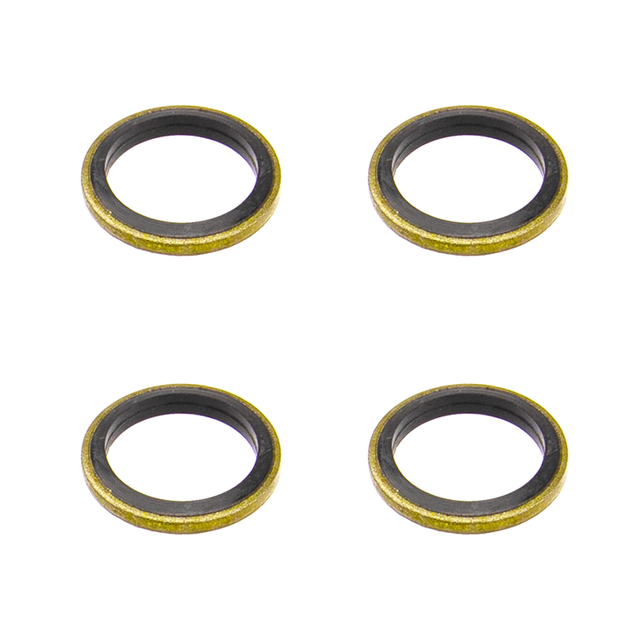 Rrina 2 Sets M12 Banjo Hose Barb Bolt Fittings Banjo Bolt Screw Crush Washer Kit For Car Motorcycle (M12X1.5)