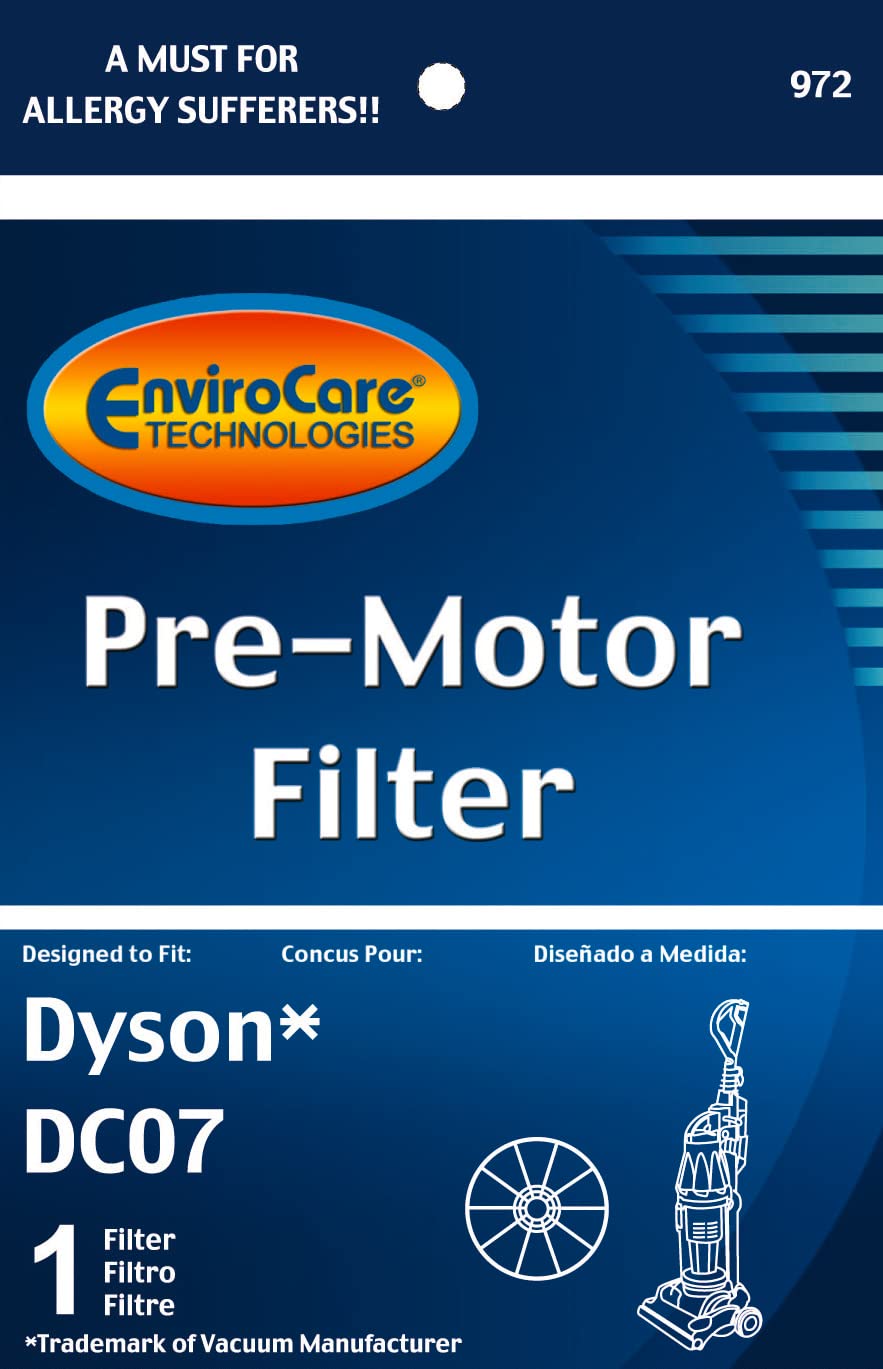 Envirocare Replacement Vacuum Cleaner Pre Motor Filter Designed To Fit Dyson Dc07 Uprights