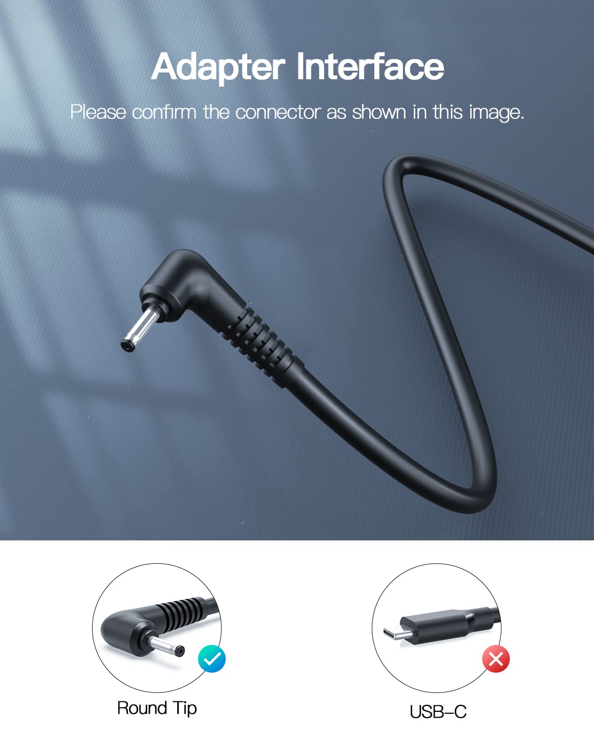 Charger For Samsung Chromebook, Chromebook 2, Chromebook 3, Notebook Xe500C13, Pa 1250 98 (Ul Certified Safety), Round Connector