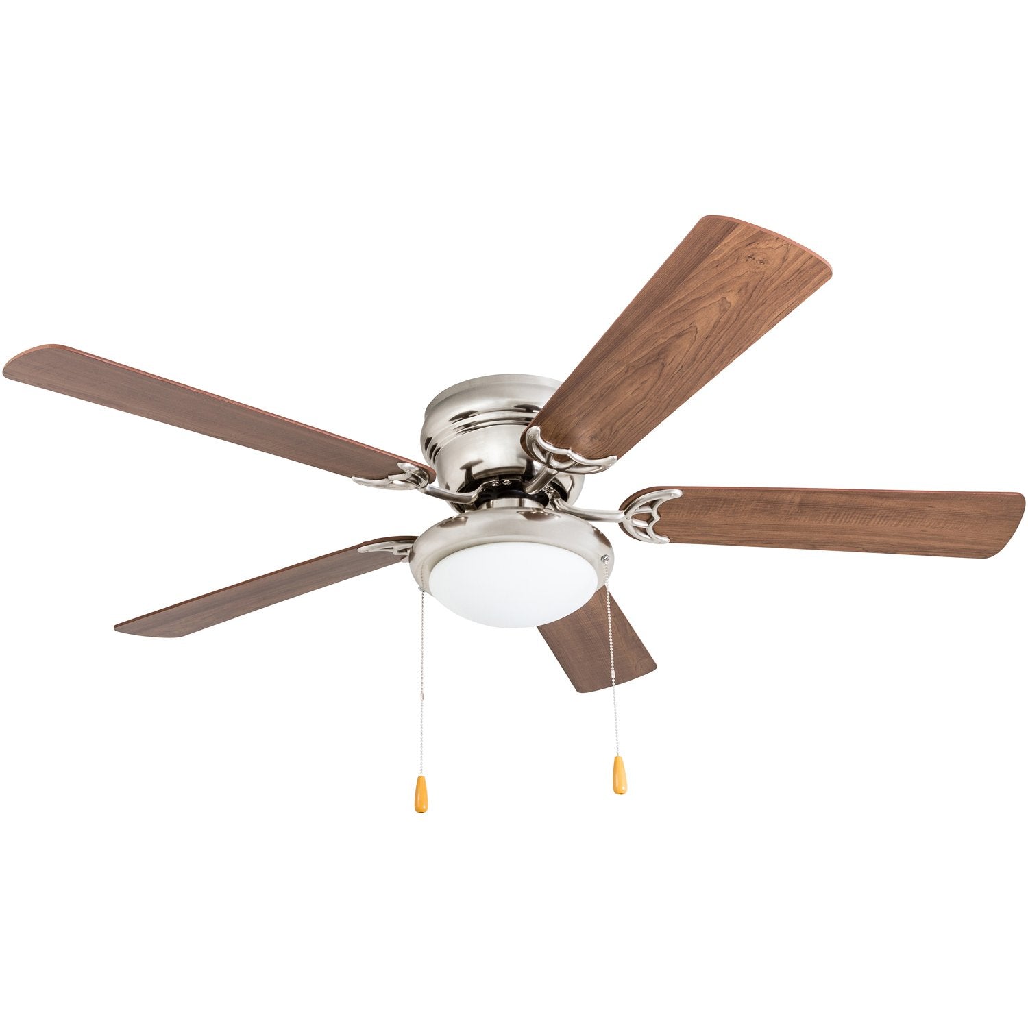 Portage Bay 50252 Hugger 52 Brushed Nickel West Hill Ceiling Fan with Bowl Light Kit