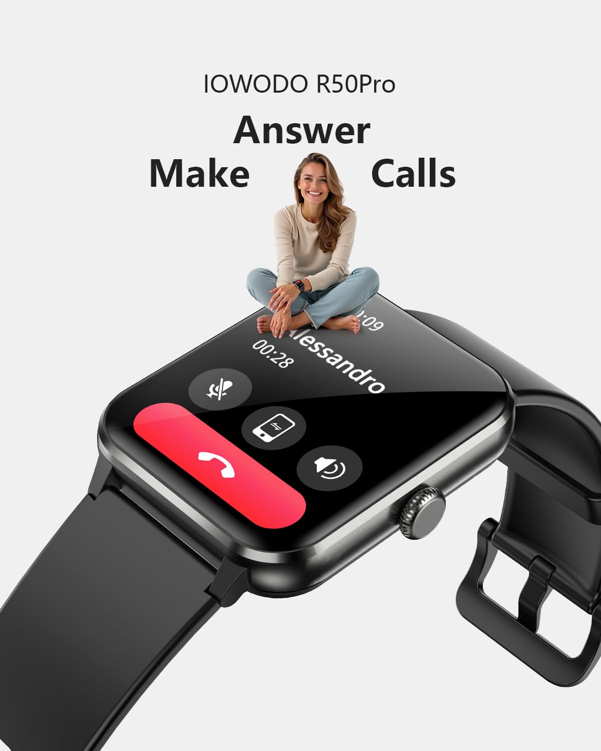 Smart Watch,1.85'' Hd Smartwatch For Men Women(Answer/Make Call), Fitness Watch With Heart Rate/Sleep/Spo2/Ip68 Waterproof/100+