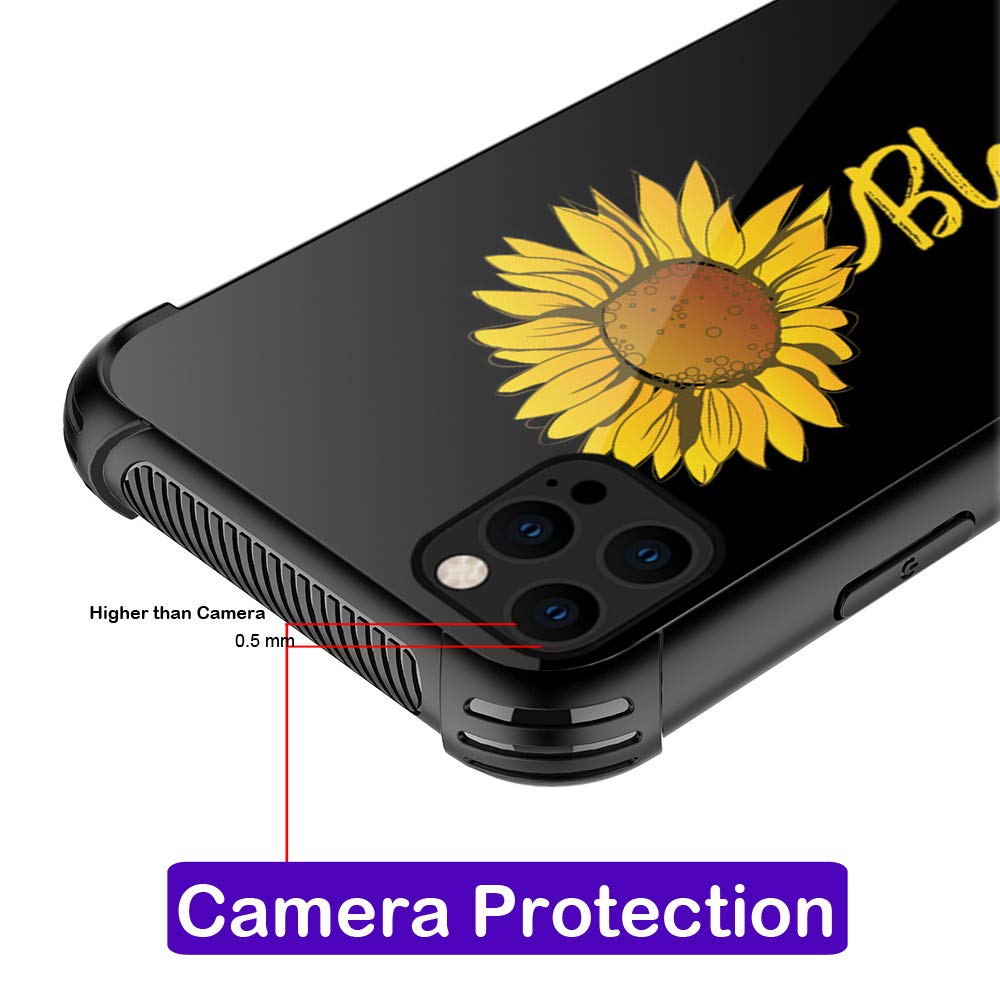 ZHEGAILIAN iPhone 13 Pro Max Case Cute Sunflower Blessed Shockproof TPU Acrylic 6.7 inch