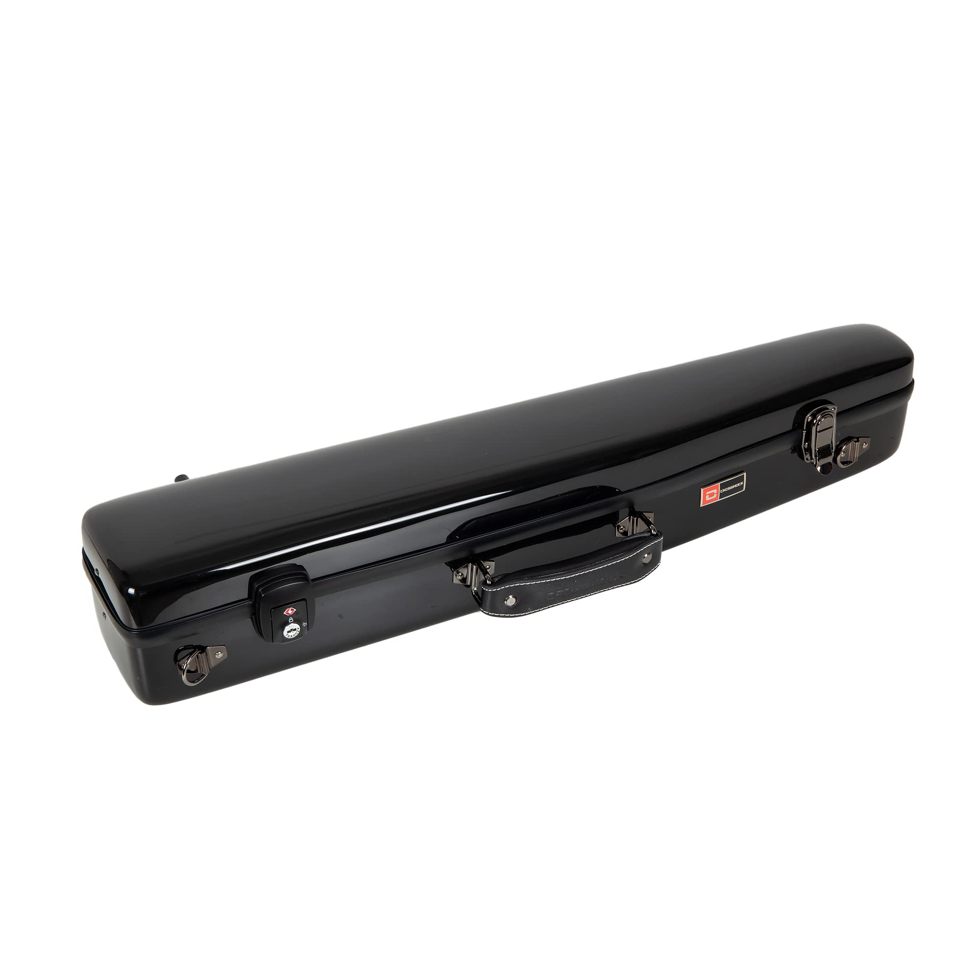 Crossrock Pro Grade Straight Soprano Saxophone Case | Jet Black Gloss, Tsa Lock, Elite Protection, Detachable Backpack Straps, A