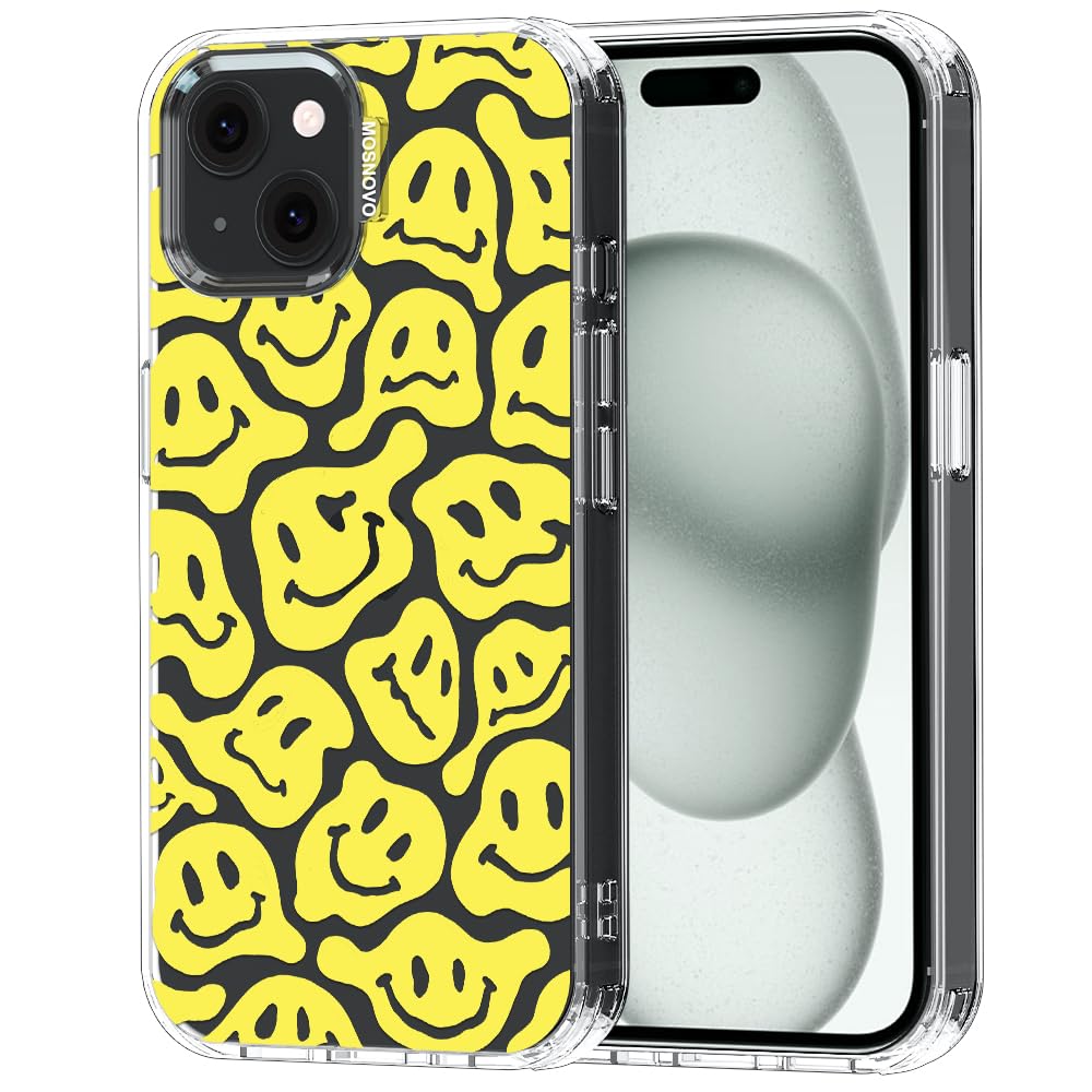 MOSNOVO Case for iPhone 15 Plus/iPhone 14 Plus, [Buffertech 6.6ft Military-Grade Drop Protection] [Anti Peel Off Tech] Clear TPU
