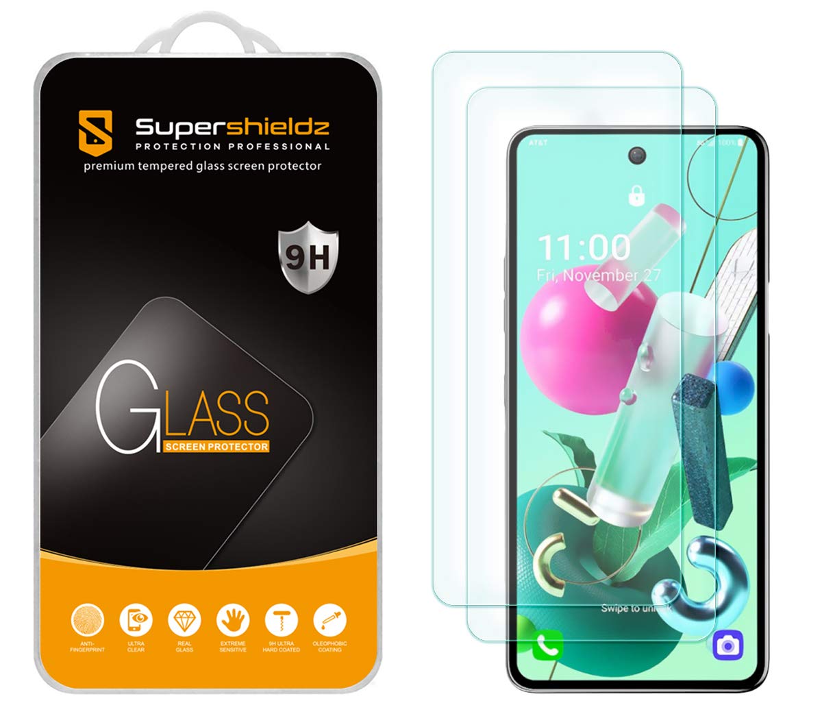 (2 Pack) Supershieldz Designed For Lg K92 5G Tempered Glass Screen Protector, Anti Scratch, Bubble Free