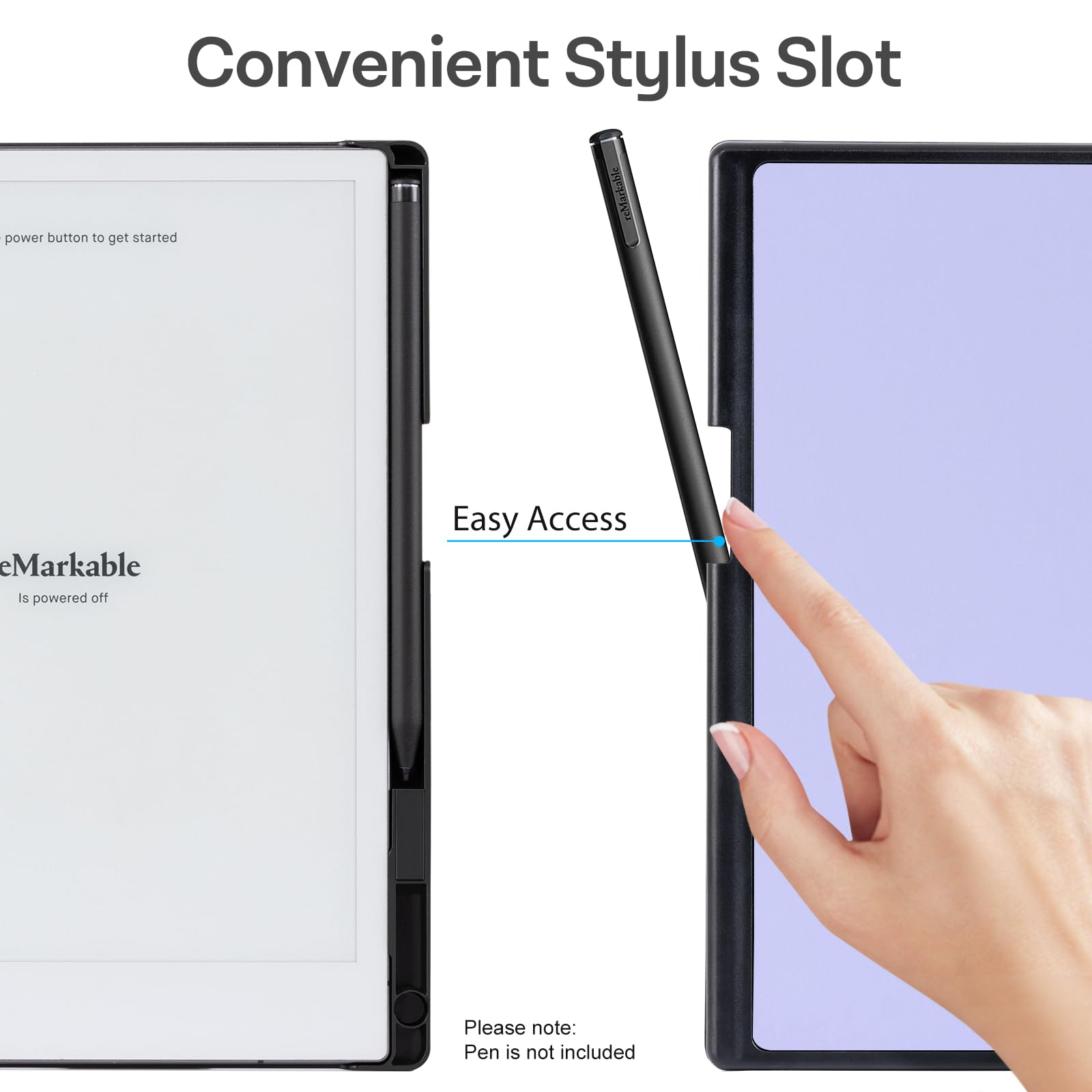 Cobak Case For Remarkable 2 Tablet   Lightweight And Hard Back Shell Protective Book Folio Cover With Built In Pen Holder   Only