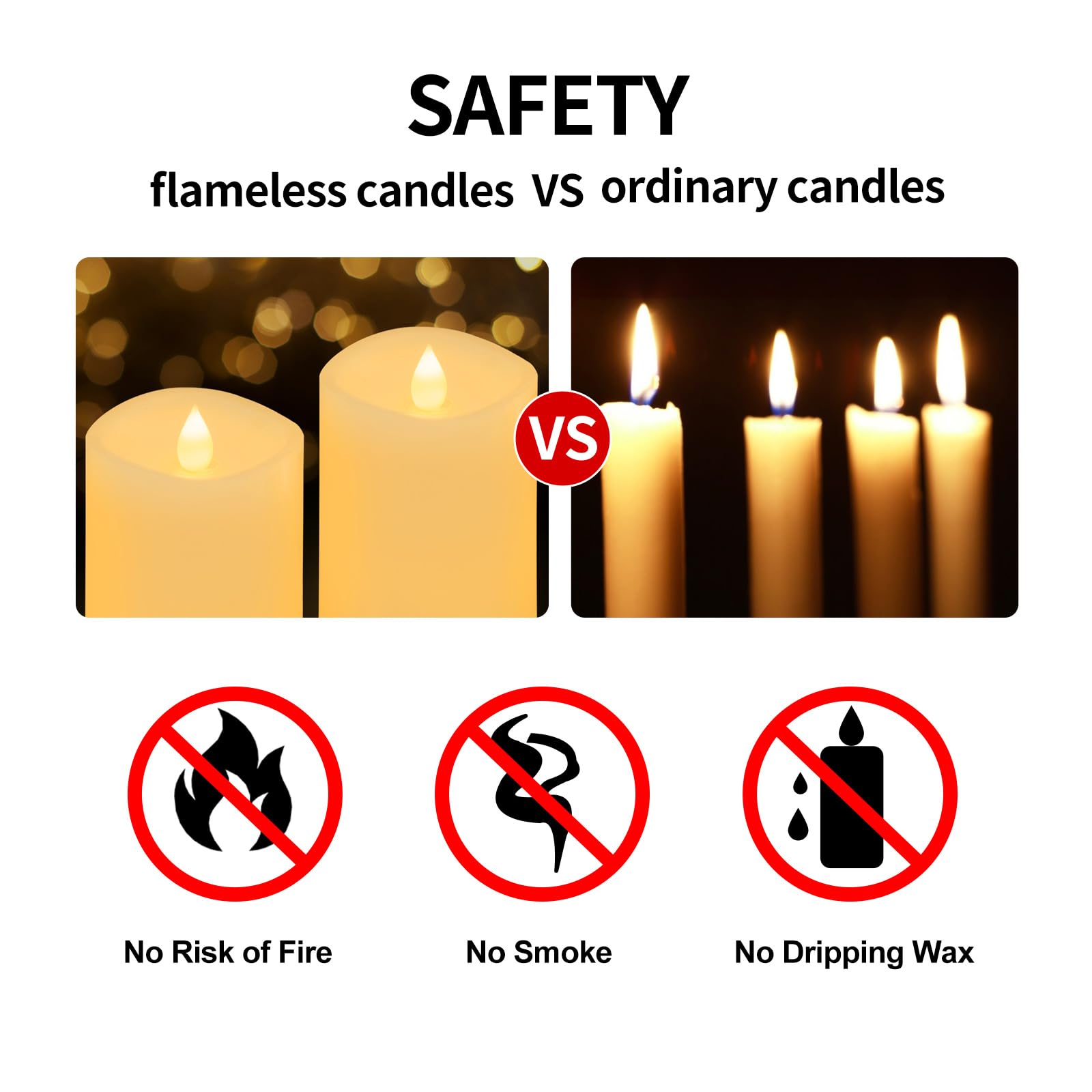 Asldoiweh 3X4 Flickering Flameless Candles Set Of 2, 2Aa Battery Life 600 Hours Battery Candles Flickering With Timer,4 Inch Fla