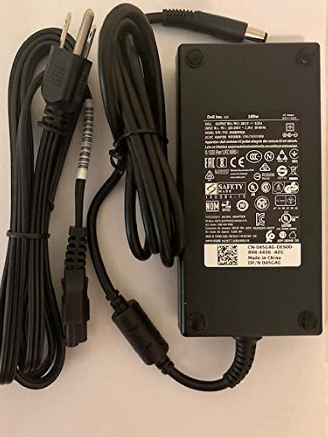 Dell 180W AC Adapter for Precision 7520, Alienware 15 R4, Alienware 17 R5, G7 15 (7588), G3 15 (3579) G3 17 (3779), G5 15 (5587), Inspiron 15 7000 Series (7577), Alienware M15, NDFTY, 450 AGCU, 45G4G