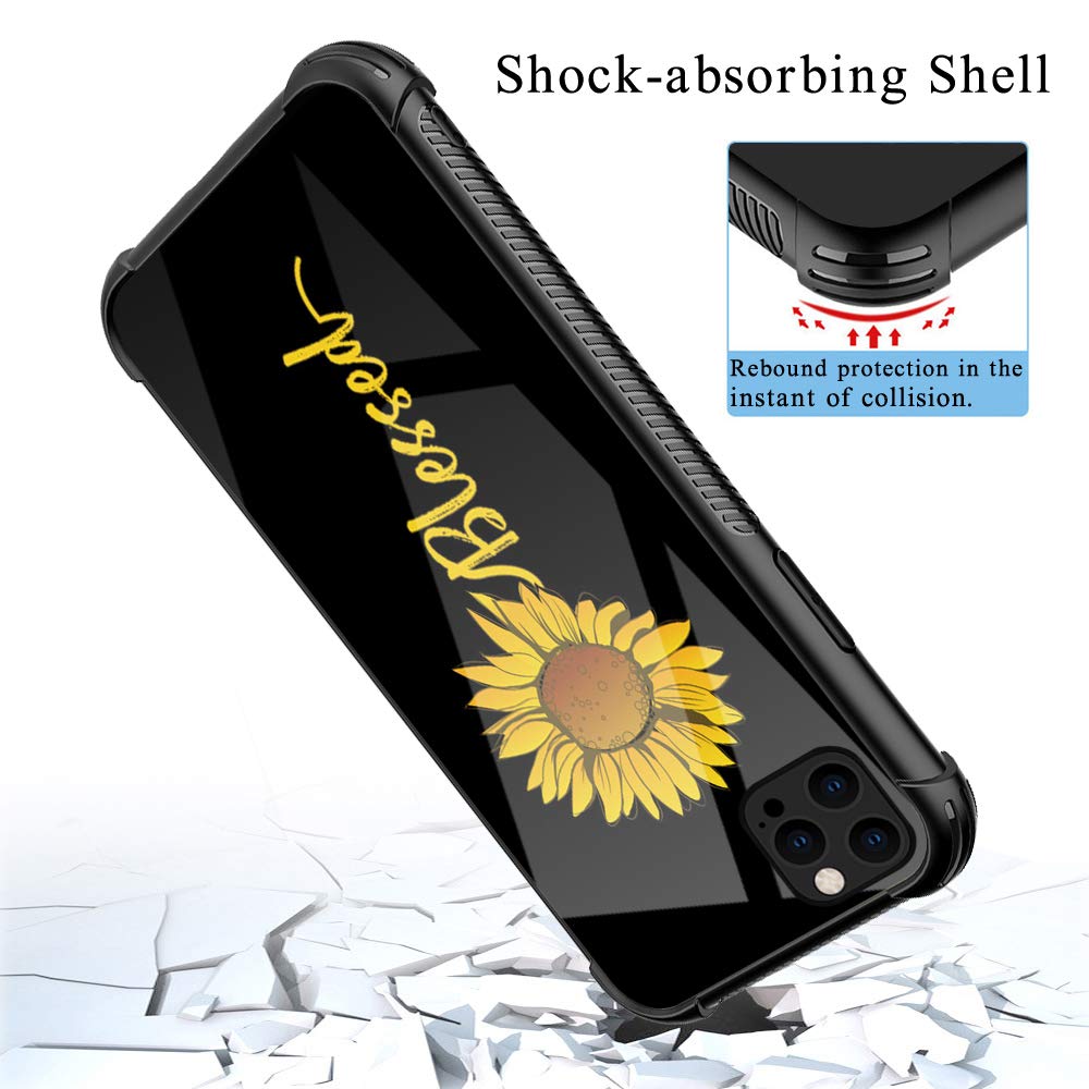 ZHEGAILIAN iPhone 13 Pro Max Case Cute Sunflower Blessed Shockproof TPU Acrylic 6.7 inch