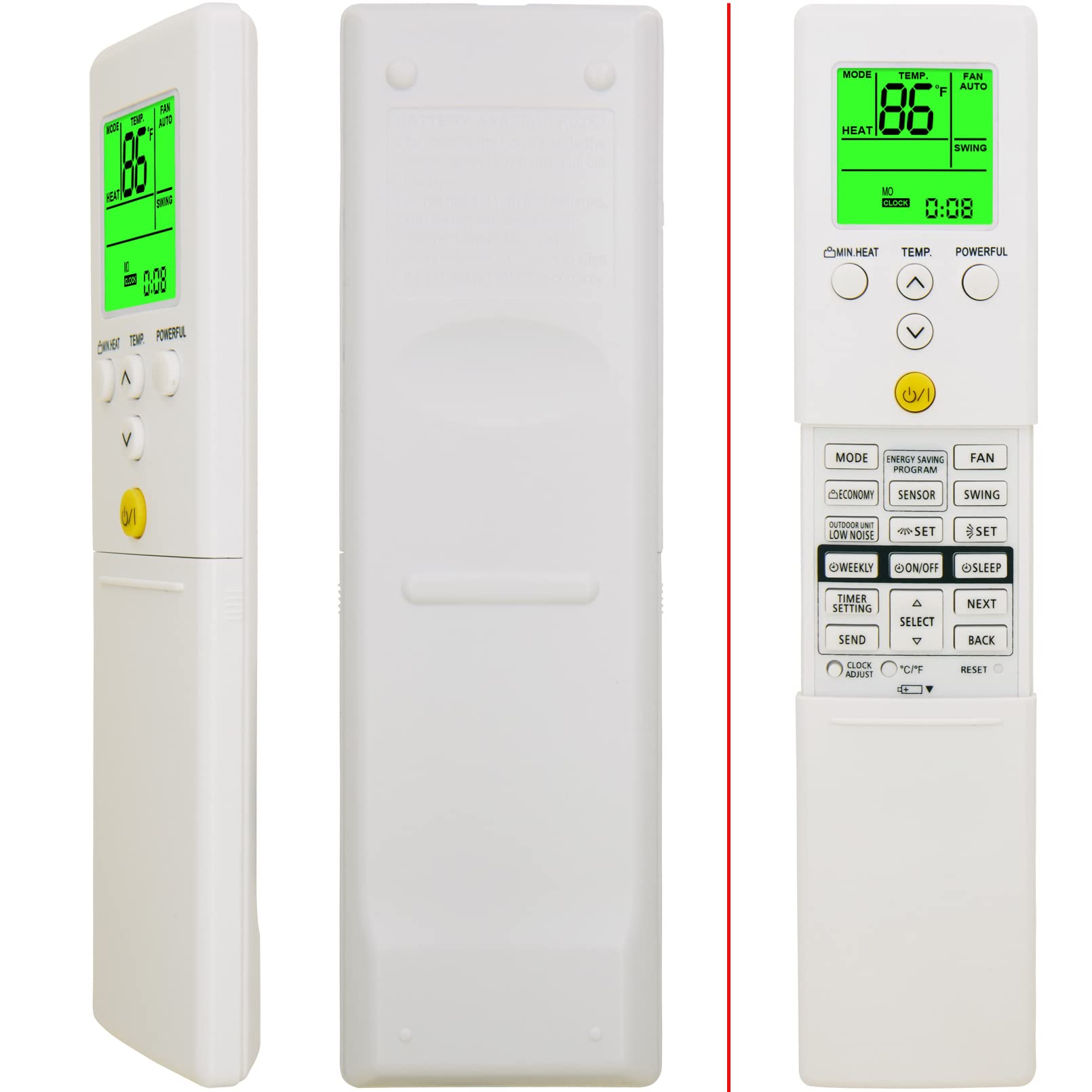 Replacement For Fujitsu Air Conditioner Remote Control Ar Ref1U Ar Red1U Ar Reg1U Ar Rey1U Ar Rem1U Ar Ref1E Ar Ref2E Ar Rea1E A