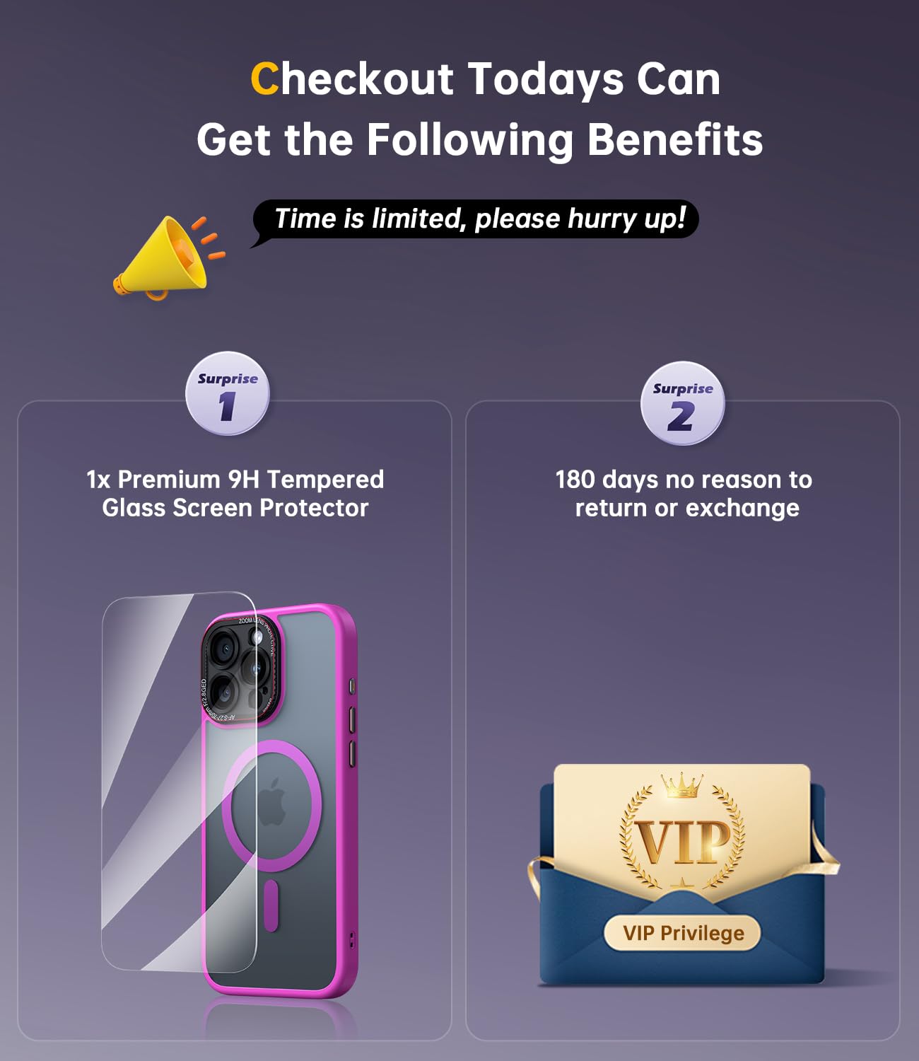 Jueshituo For Iphone 16 Pro Max Case With 1X Screen Protector, [Tailored For Magsafe] [Mil Grade Shockproof Defense] With Integr