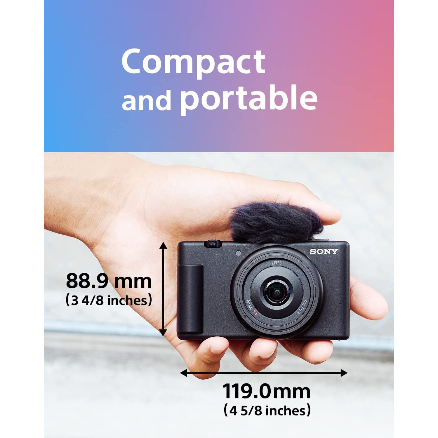 Sony Zv-1F Vlog Camera With 4K Video & 20.1Mp For Content Creators And Vloggers Black Zv-1F/B | Official Sony Usa Partner Model