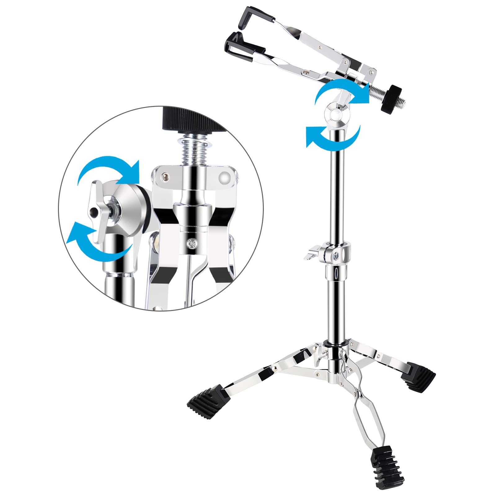 Eastrock Snare Drum Stand Adjustable With Drum Bracket Double Braced, Fit 10 14 Inches Dia Snare Drum Base Height Adjust From 14