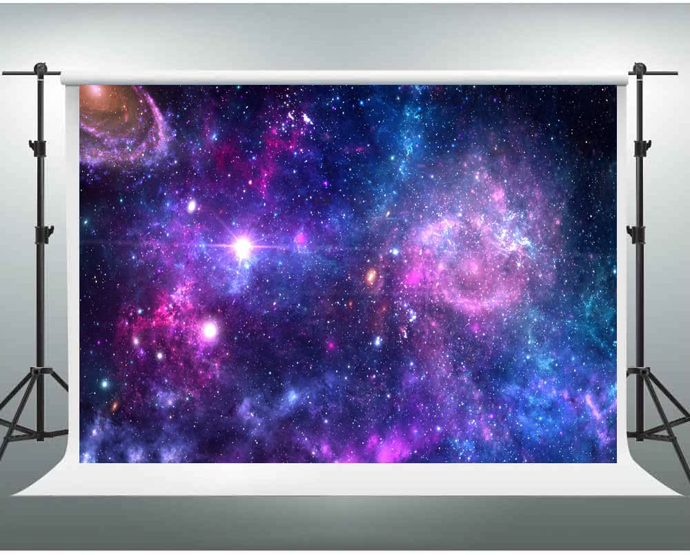 Butfobca 7X5Ft Outer Space Backdrop, Starry Galaxy Photo Backdrop, Planet Theme Background For Boy Girl Birthday Party Photograp