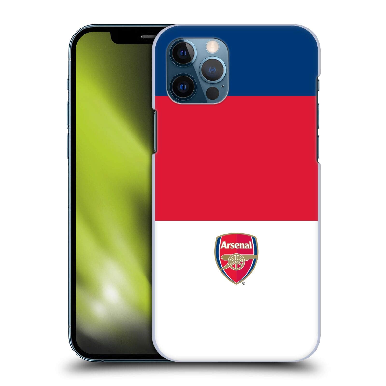 Head Case Designs Officially Licensed Arsenal Fc Stripes 4 Crest 2 Hard Back Case Compatible With Apple Iphone 12 / Iphone 12 Pr